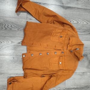 K Jordan Orange Jean Jacket